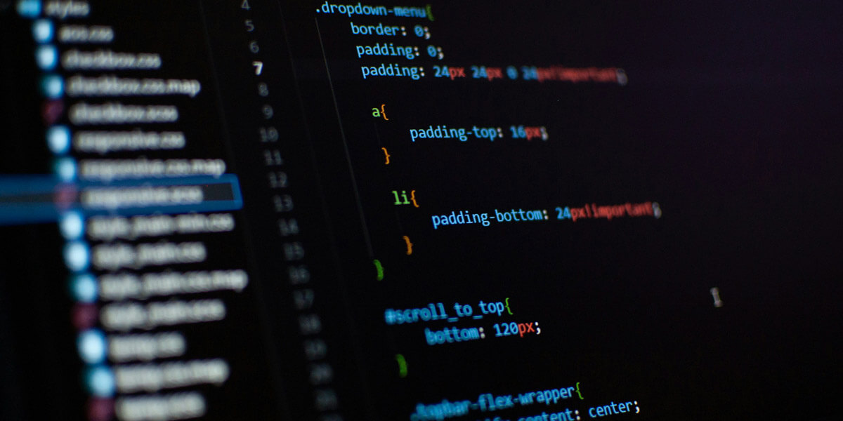 A computer screen displaying lines of code.