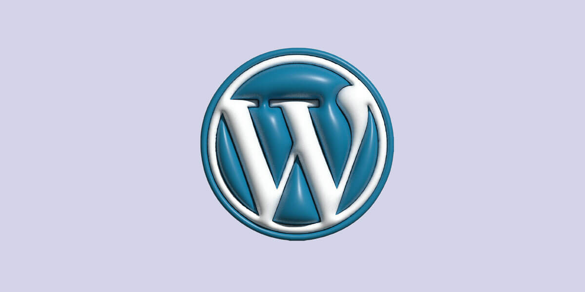 The WordPress logo centered on a simple background, representing website management and maintenance.